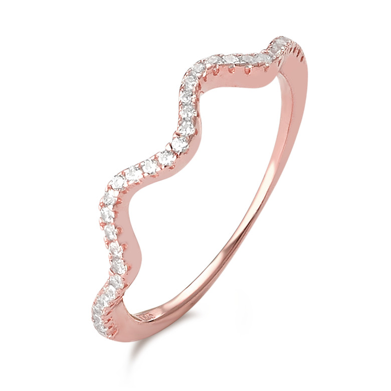 Bague Argent Zircone rosé Plaqué or-581610