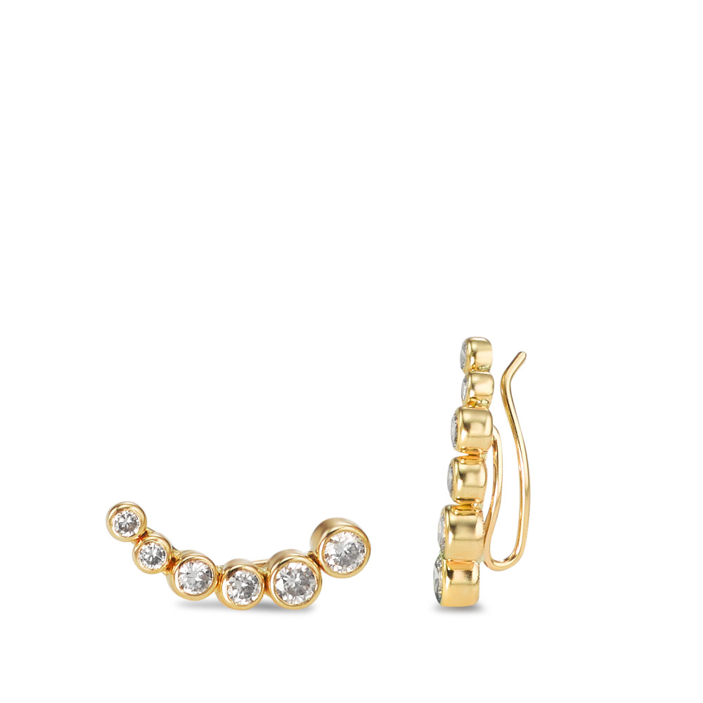 Boucle d'oreille glissante Or jaune 9K Zircone-582025