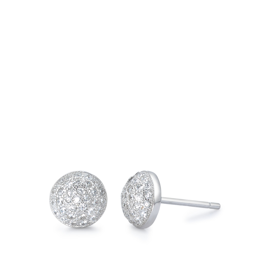 Clous d'oreilles Argent Zircone Rhodié Ø7 mm-582367