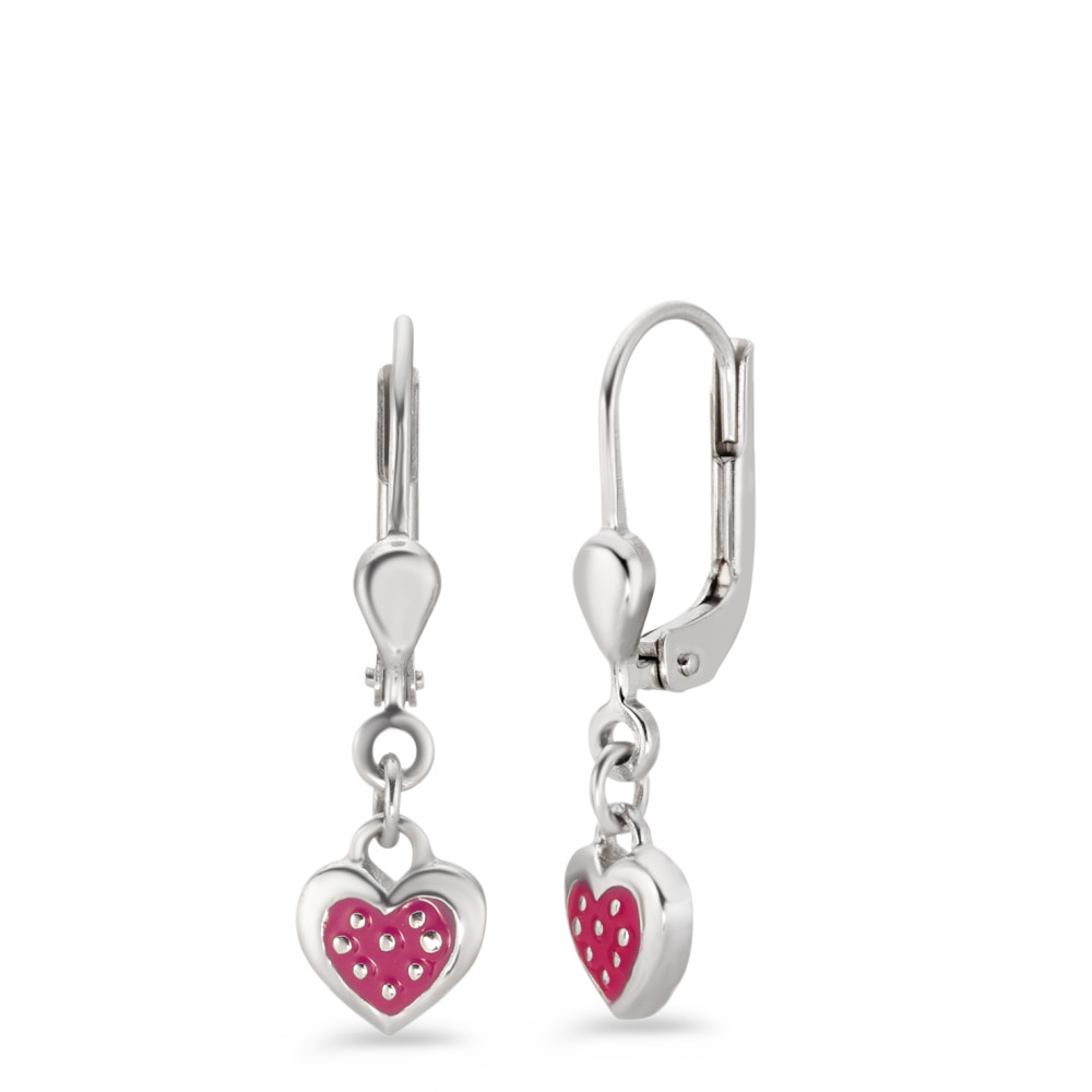 Pendant d'oreilles Argent Rhodié Coeur-582417