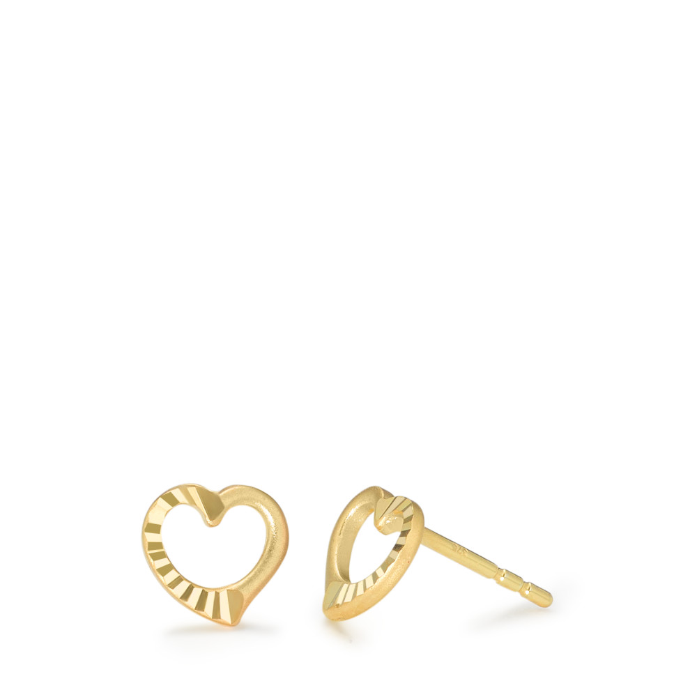 Clous d'oreilles Or jaune 9K Coeur Ø7 mm-582453