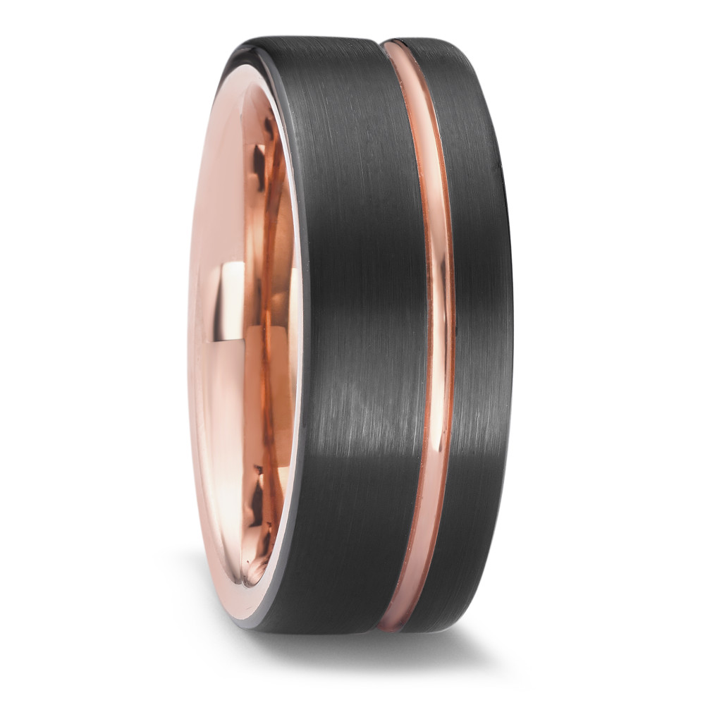 Bague Tungstène rosé PVD-582559