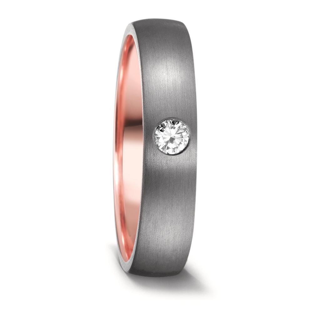 Alliance Tantale 999, Or rose 14K Diamant 0.10 ct, w-si-582701