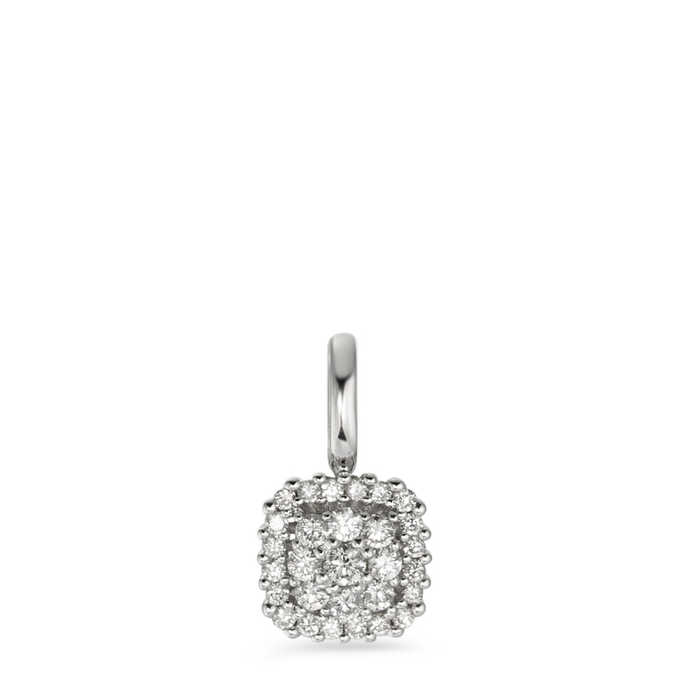 Pendentif Or blanc 18K Diamant blanc, 0.25 ct, 29 Pierres, brillant, w-si Ø8 mm-583558