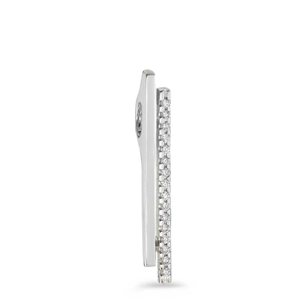 Pendentif Or blanc 18K Diamant blanc, 0.08 ct, 16 Pierres, brillant, w-si-583571