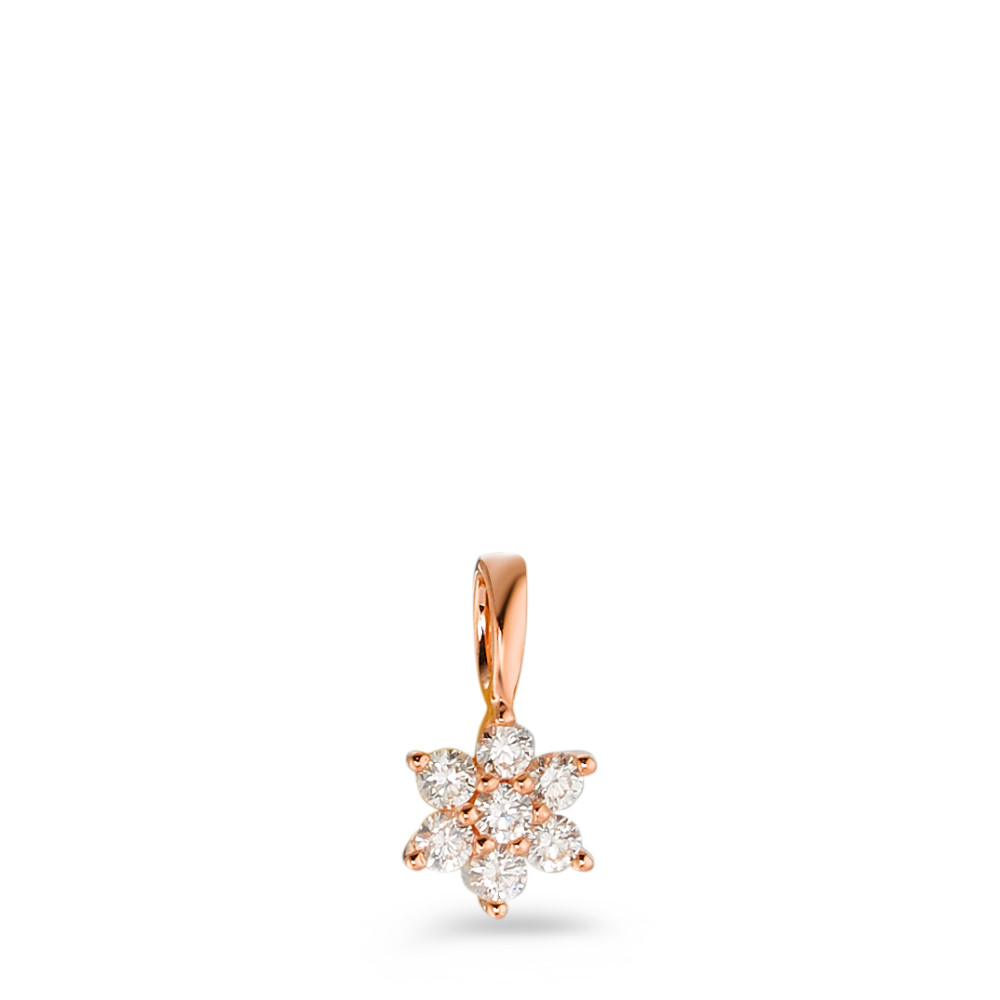 Pendentif Or rouge 18K Diamant blanc, 0.14 ct, 7 Pierres, brillant, w-si Ø6 mm-583573