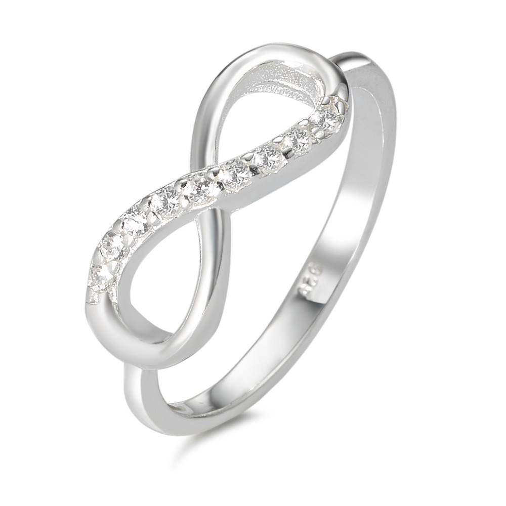 Bague Argent Zircone 9 Pierres Infini-584152