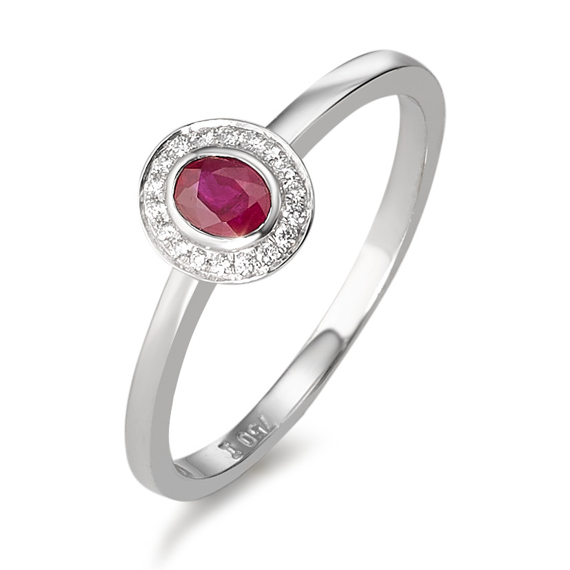 Bague Or blanc 18K Diamant 0.04 ct, 17 Pierres, w-si-584173