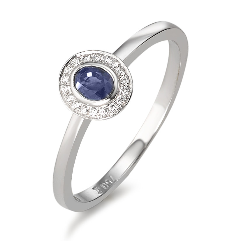 Bague Or blanc 18K Diamant 0.04 ct, 17 Pierres, w-si-584176