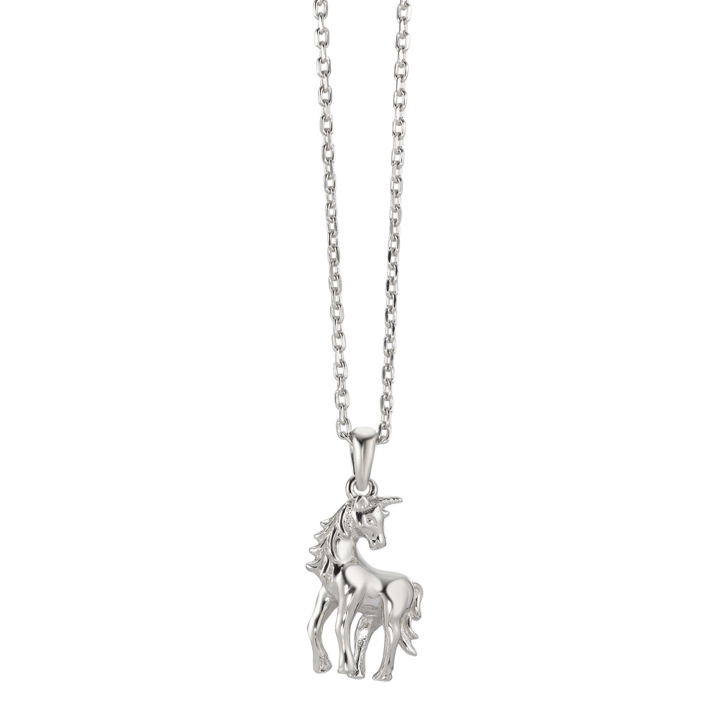 Halskette mit Anhไnger Silber rhodiniert Einhorn 36-38 cm verstellbar-584303