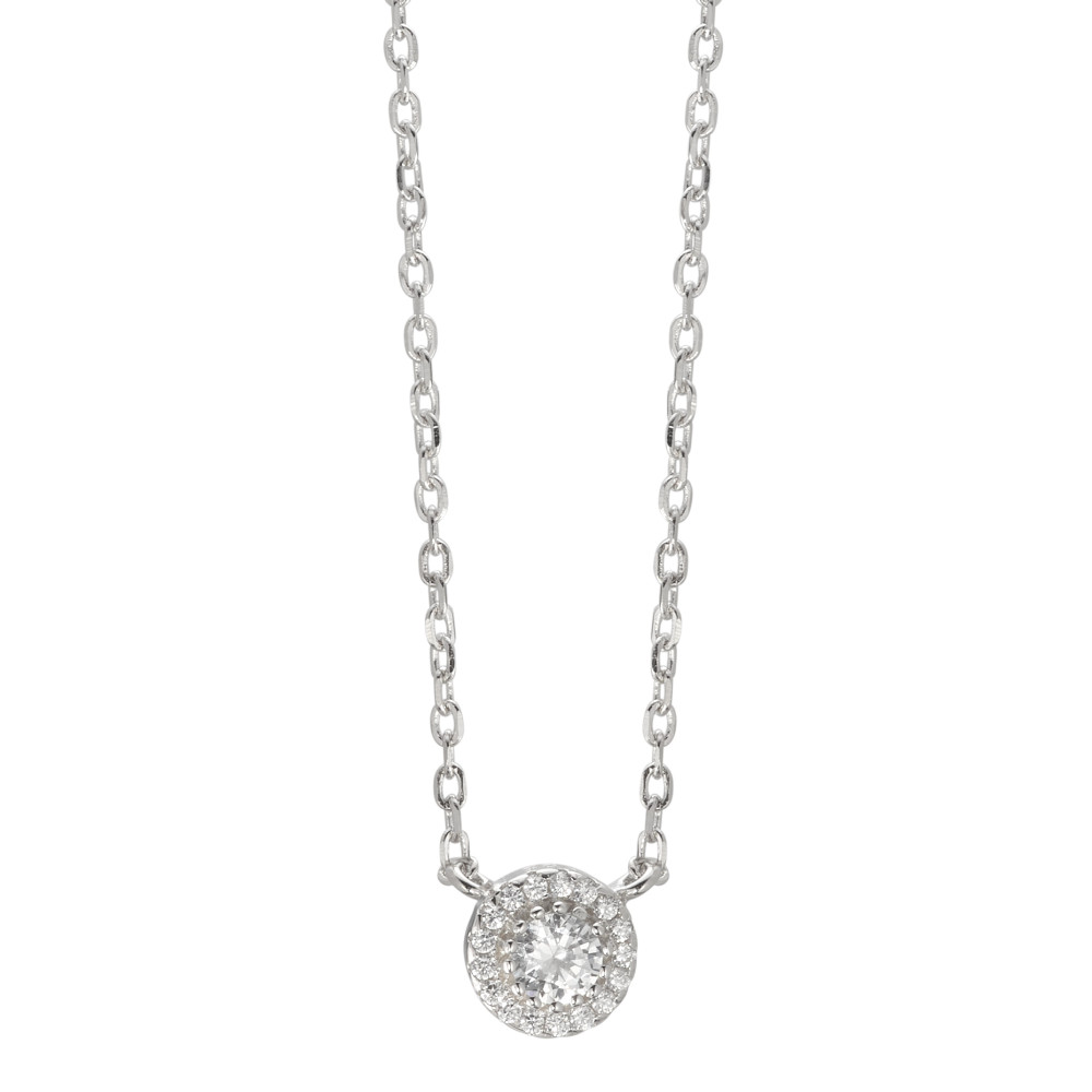Collier Argent Zircone Rhodié 39-44 cm Ø7 mm-584710