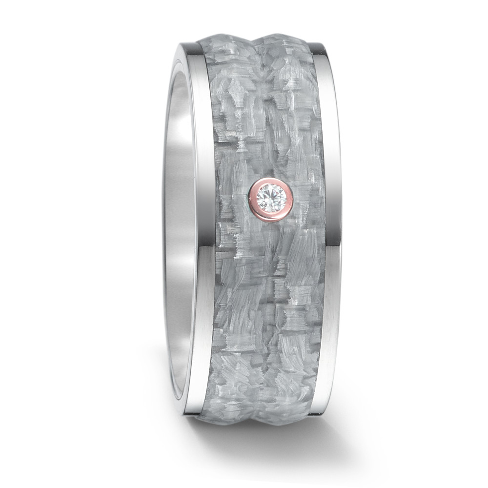 Alliance Titane, Carbone, Or rouge 18K Diamant 0.02 ct, w-si-584759