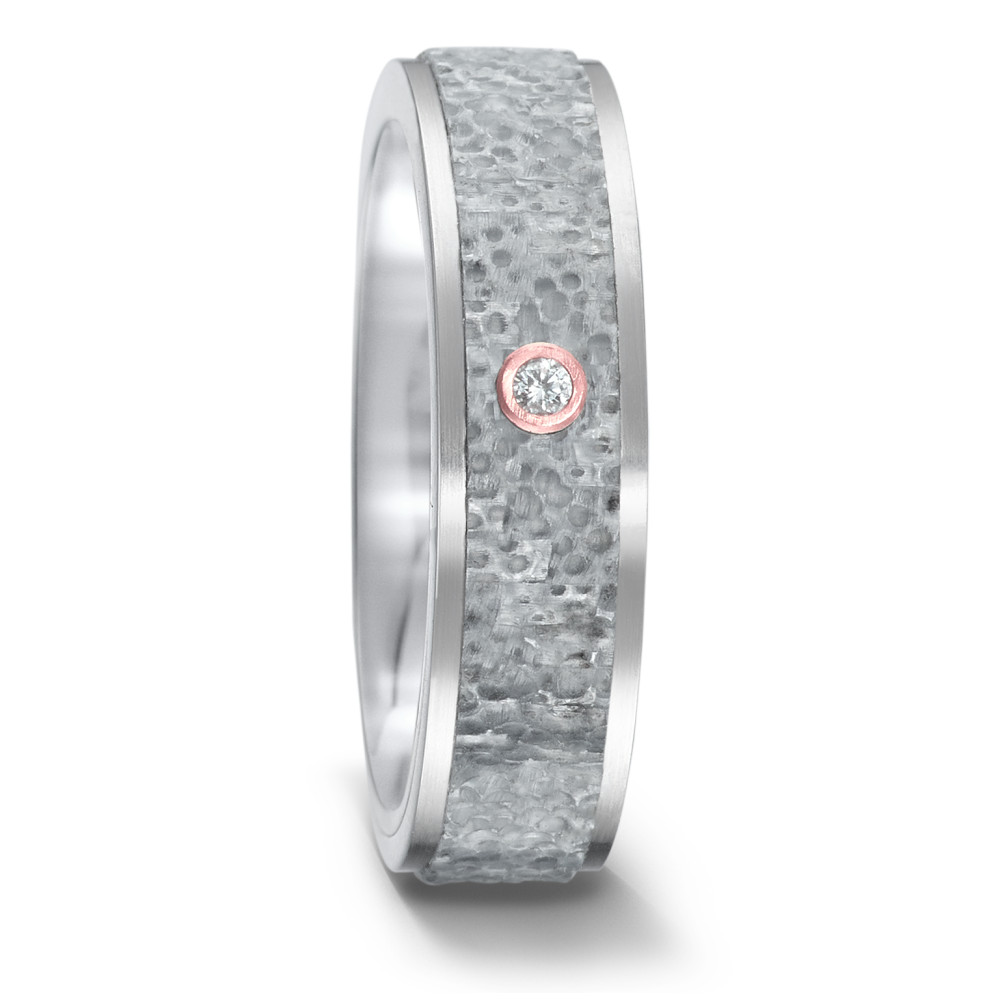 Alliance Titane, Carbone, Or rouge 18K Diamant 0.02 ct, w-si-584766