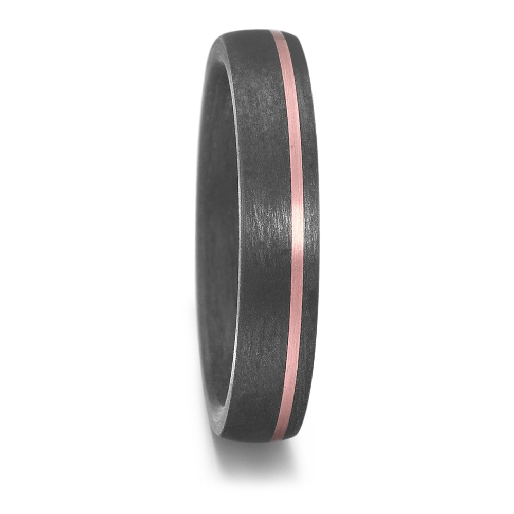 Alliance Or rose 14K, Carbone-585146
