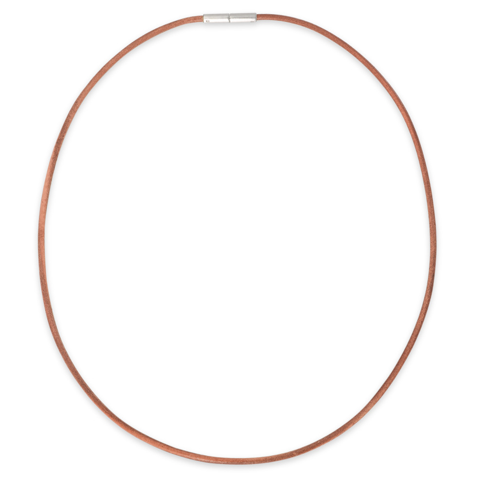 Collier Cuir, Acier inoxydable 45 cm Ø2 mm-585334