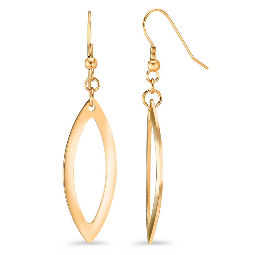 Pendant d'oreilles Acier inoxydable jaune PVD-585465