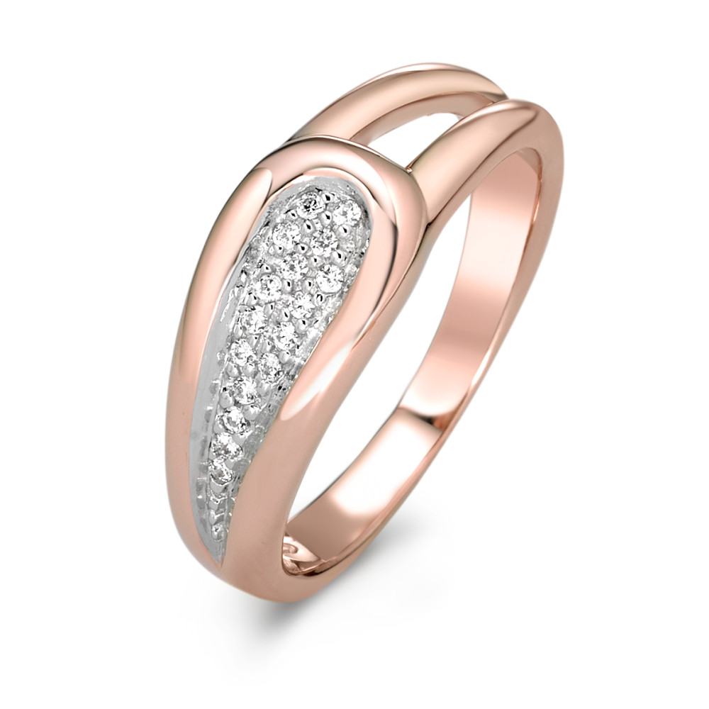 Bague Argent Zircone rosé Plaqué or-585655