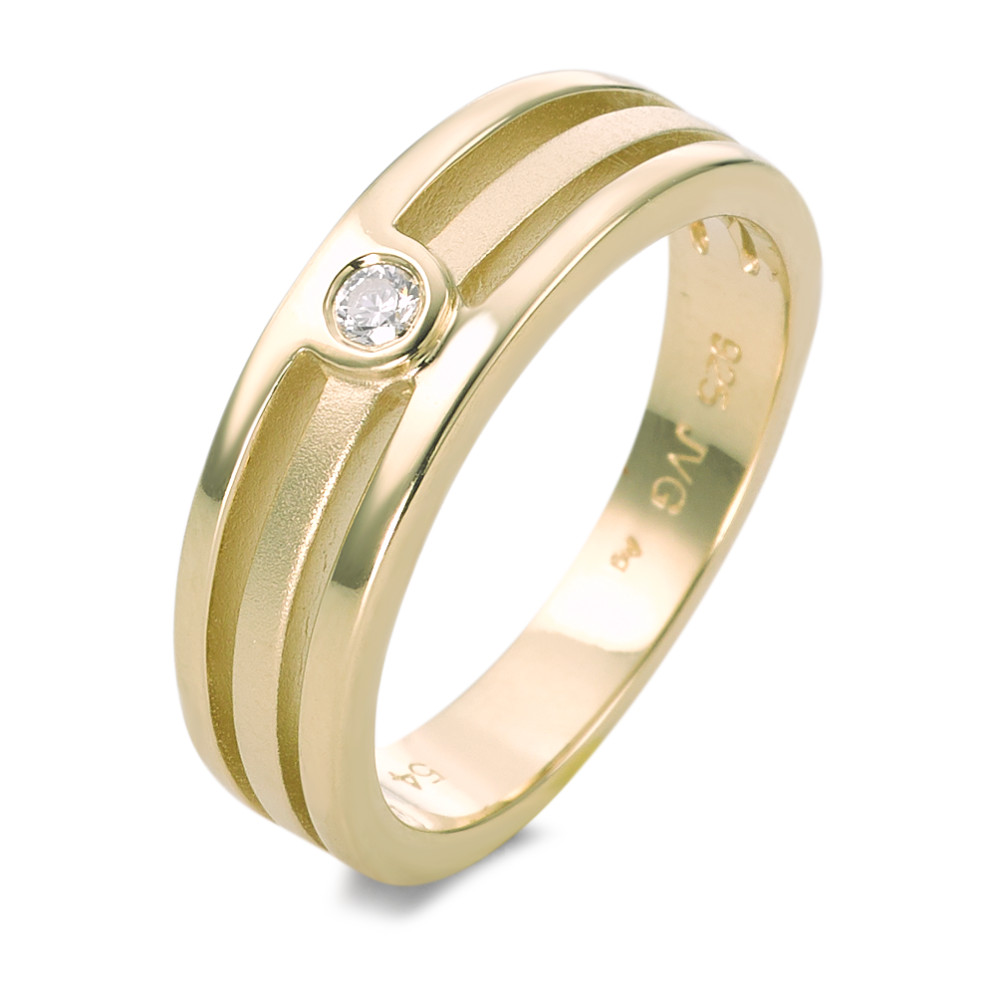 Bague Argent Zircone jaune Plaqué or-585720