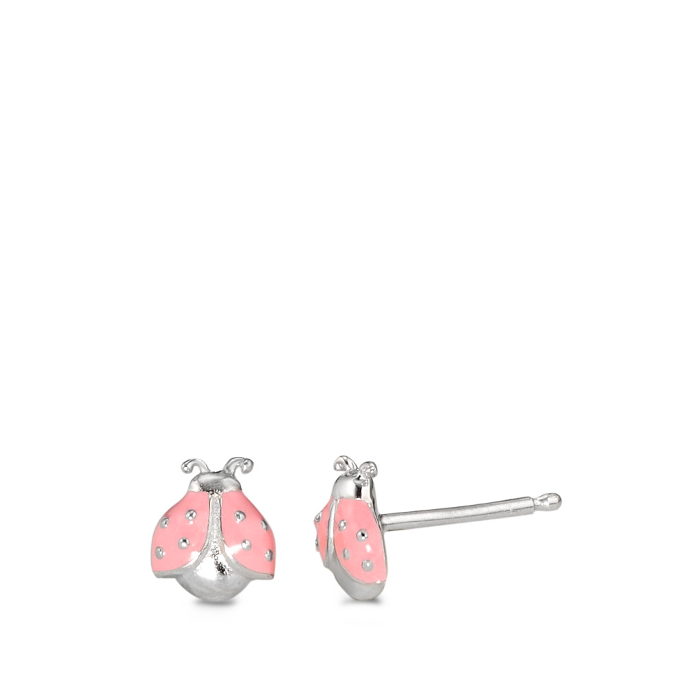 Clous d'oreilles Argent Rhodié Coccinelle Ø6.5 mm-585753