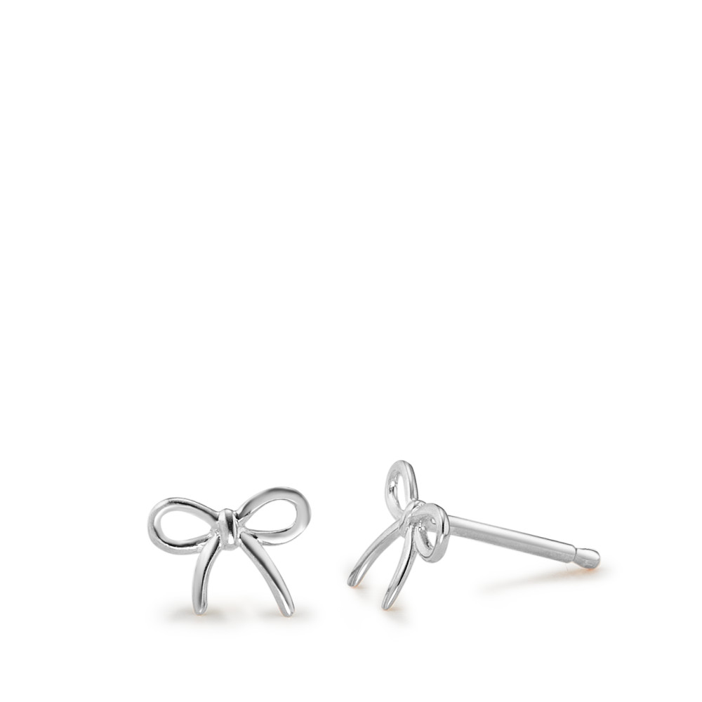 Clous d'oreilles Argent Rhodié Noeud Ø7.5 mm-585770