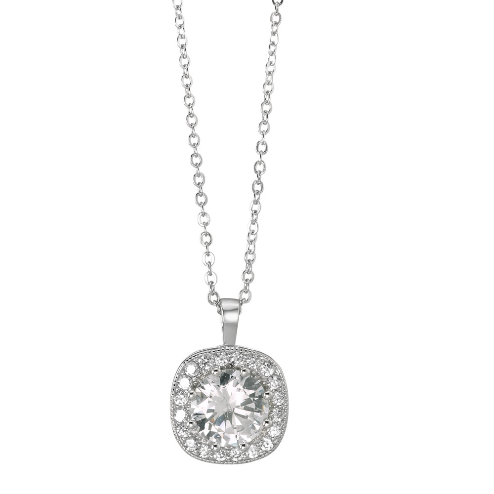 Collier Argent Zircone Rhodié 38-43 cm Ø12 mm-585814