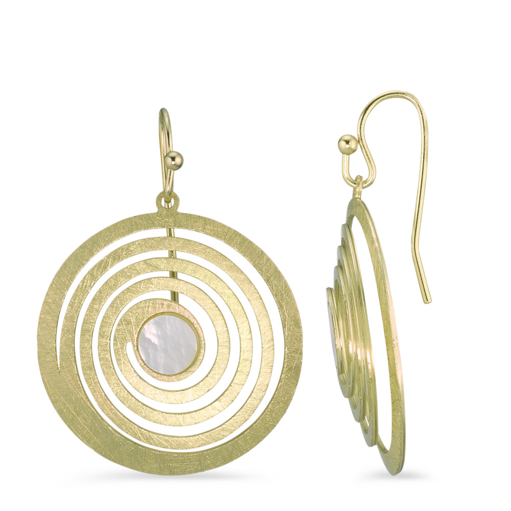 Pendant d'oreilles Bronze nacre blanc Ø25 mm-585836