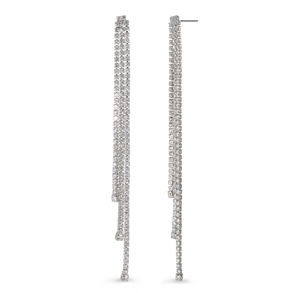 Pendant d'oreilles Métal Zircone 11 cm-585848