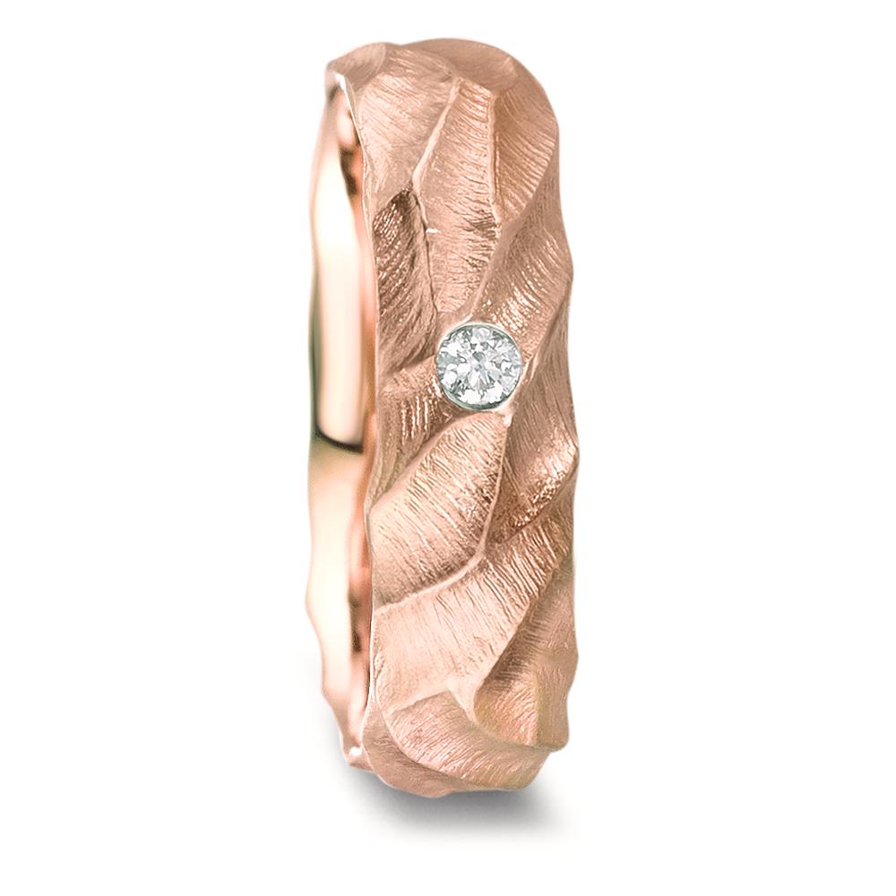 Partnerring 750/18 K Rotgold Diamant 0.04 ct, w-si-586521