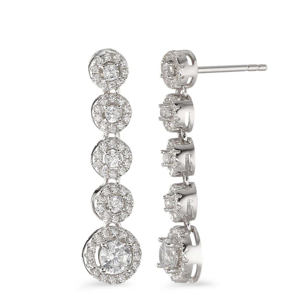 Pendant d'oreilles Argent Zircone Rhodié-586750
