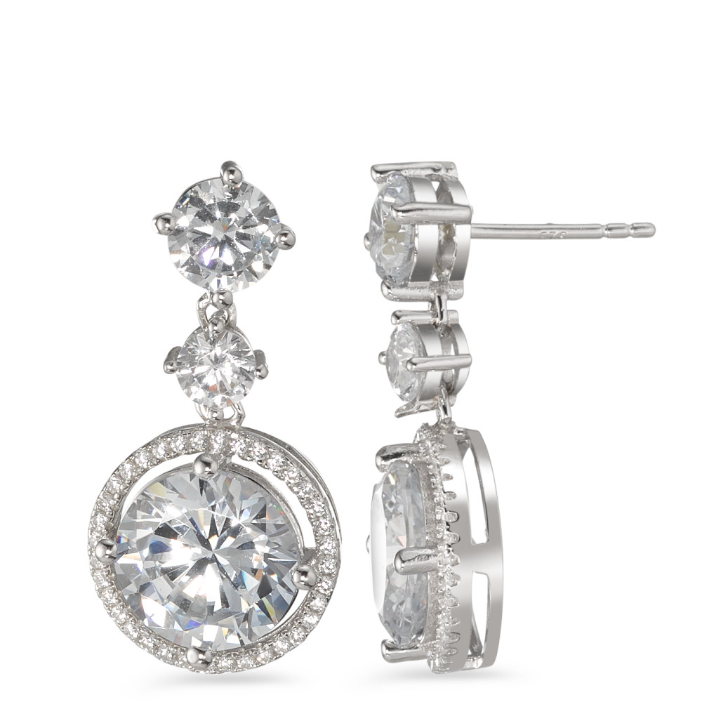 Pendant d'oreilles Argent Zircone Rhodié-586760