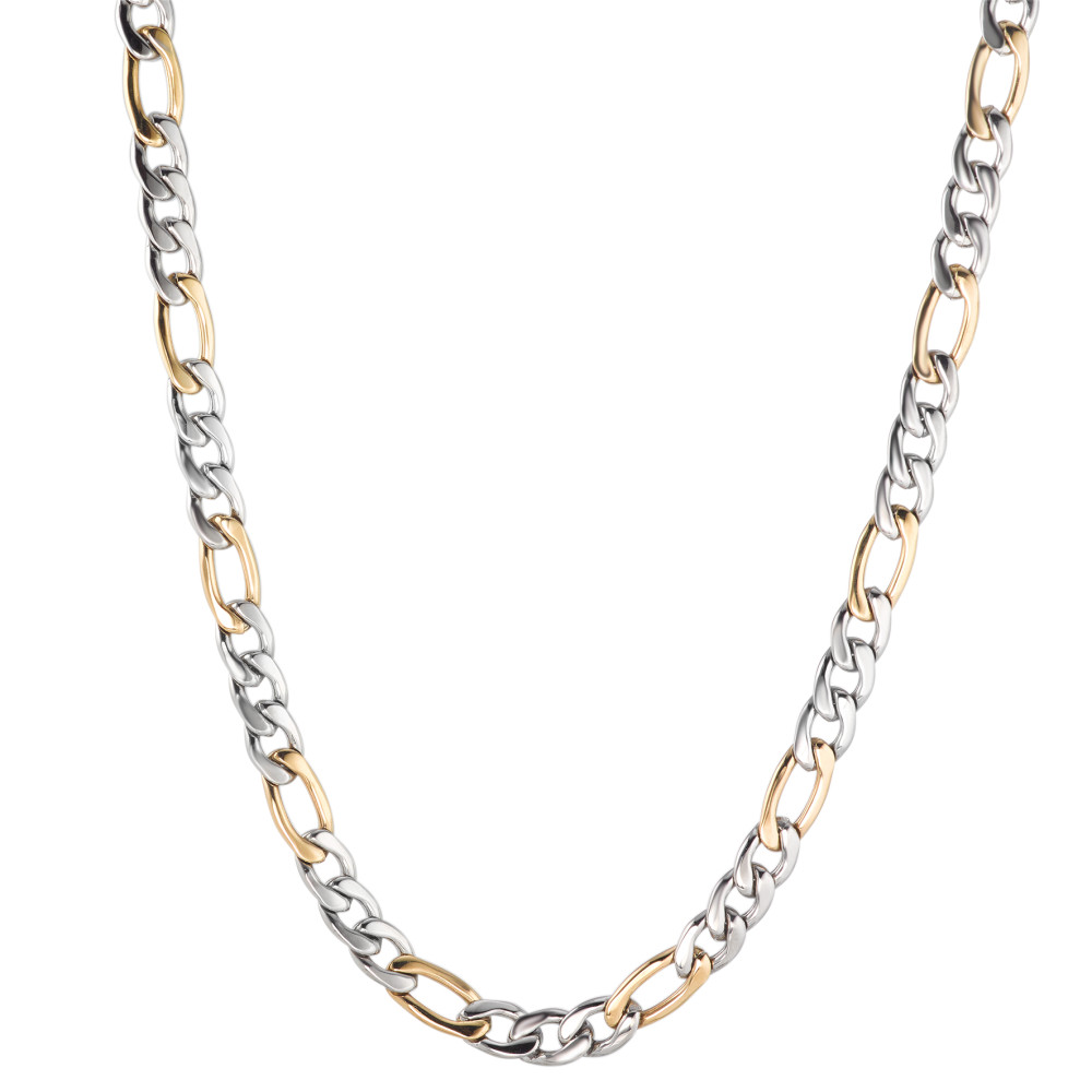 Collier Acier inoxydable jaune Bicolore 50 cm-587051