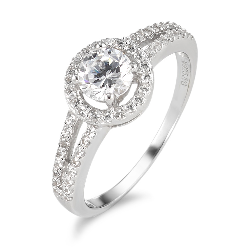 Bague Argent Zircone blanc Rhodié-587148