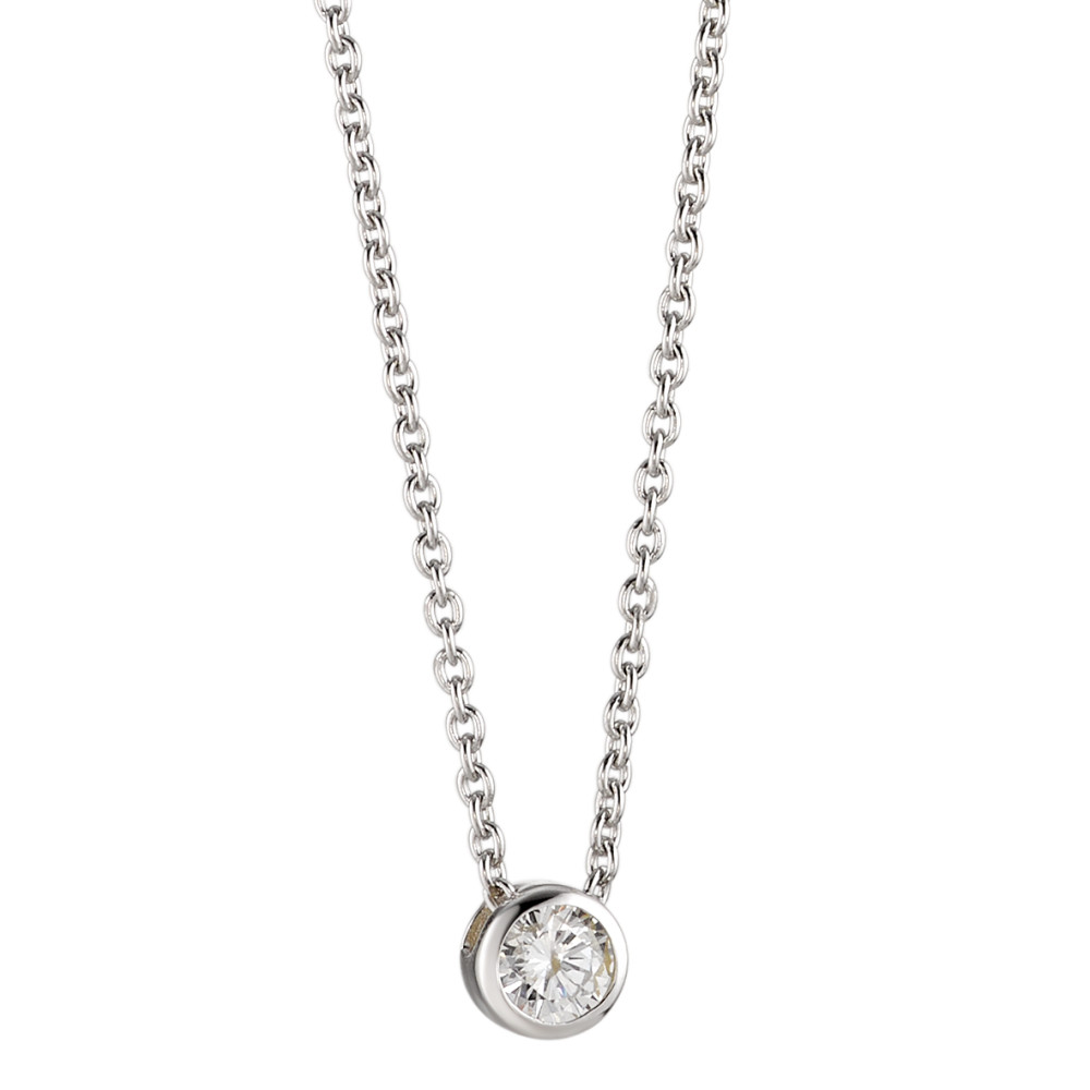 Collier Argent Zircone blanc Rhodié 40-42 cm Ø5 mm-587150