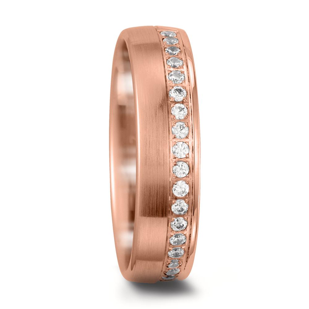 Partnerring 750/18 K Rosegold Diamant 0.23 ct, 23 Steine, tw-si-588043