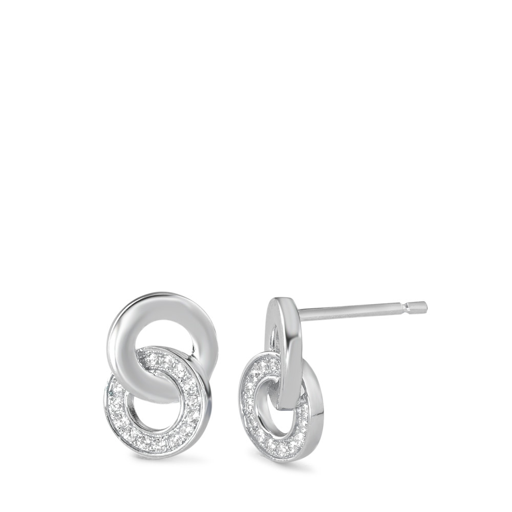 Pendant d'oreilles Argent Zircone Rhodié-588235
