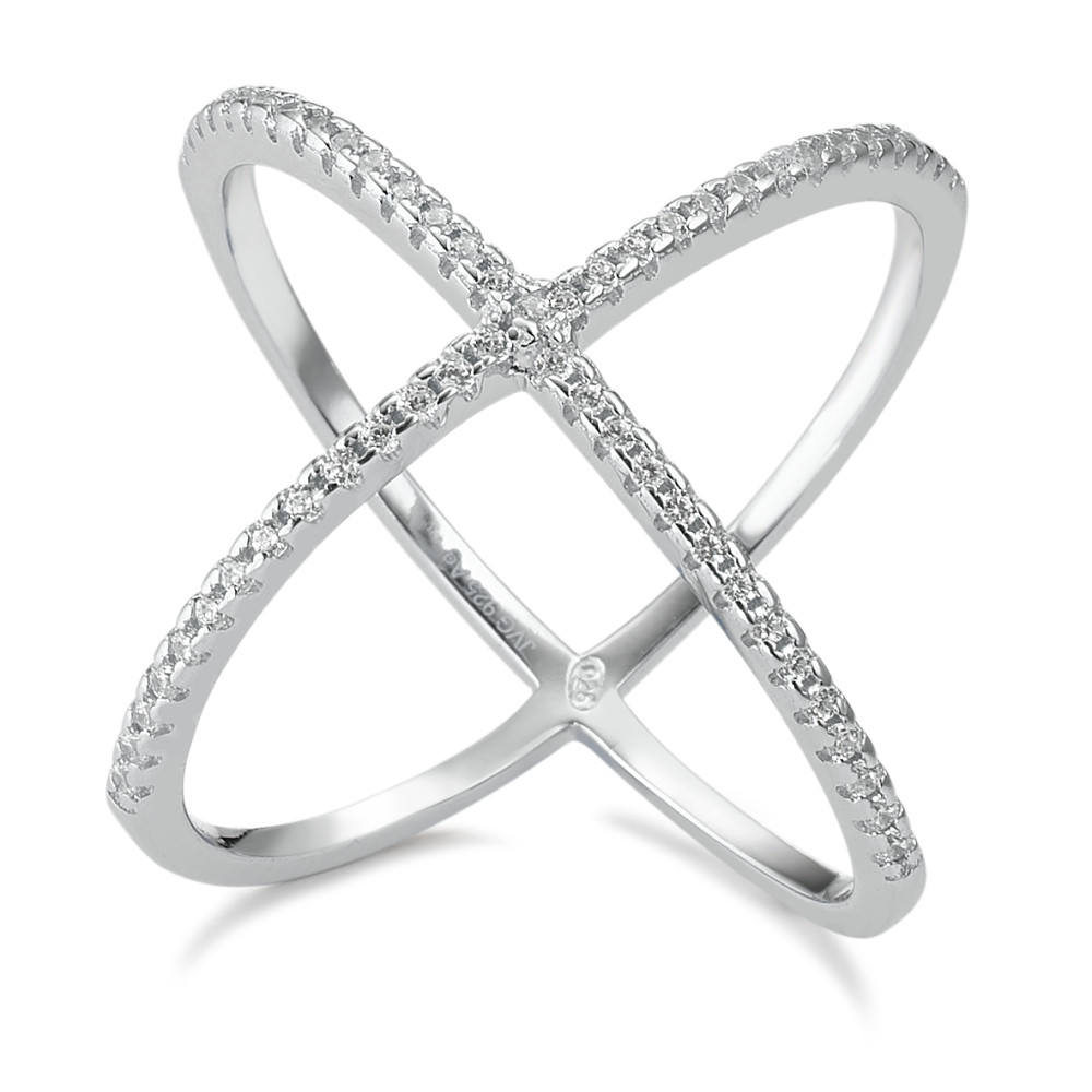 Bague Argent Zircone Rhodié-588586