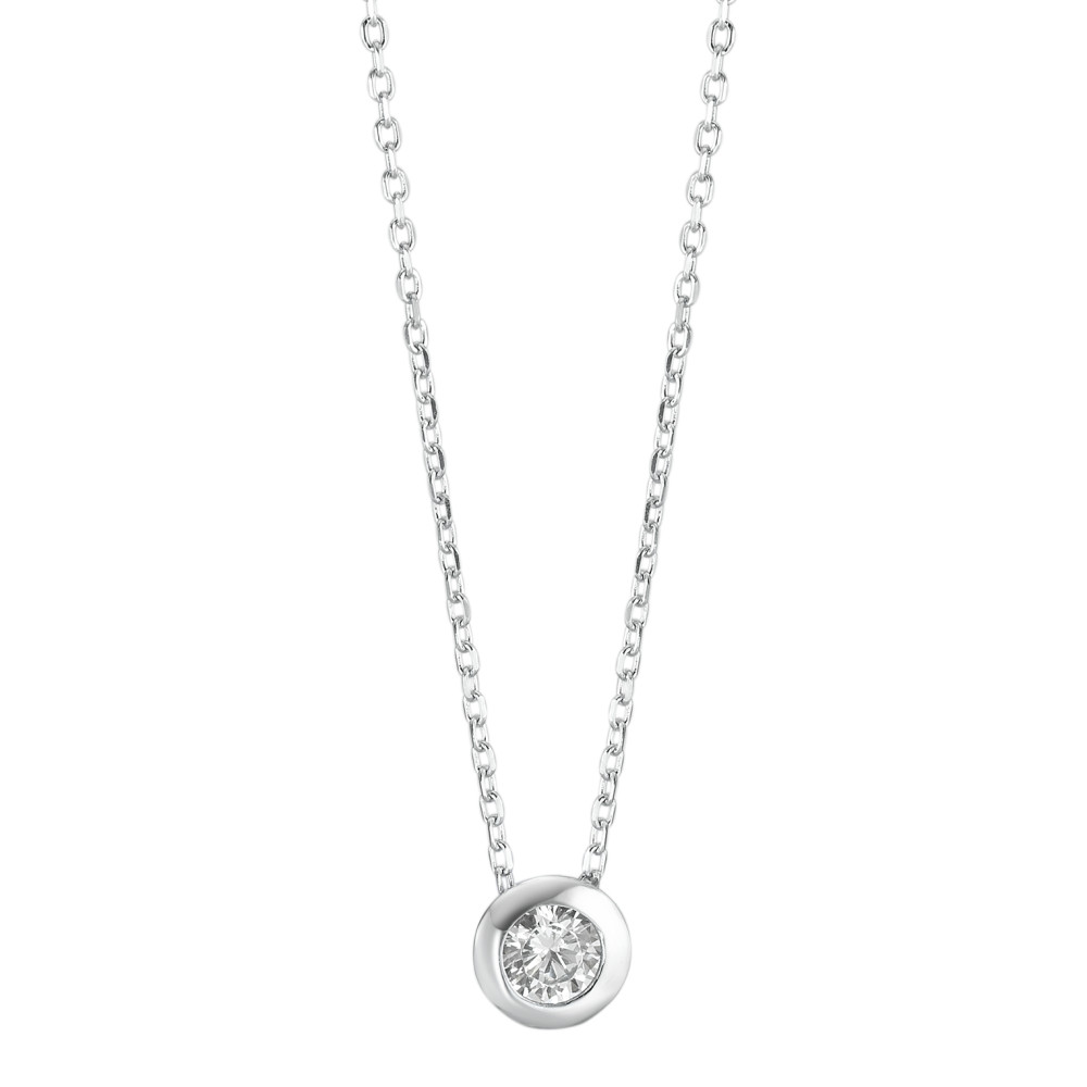 Collier Argent Zircone Rhodié 39-42 cm Ø8 mm-588608