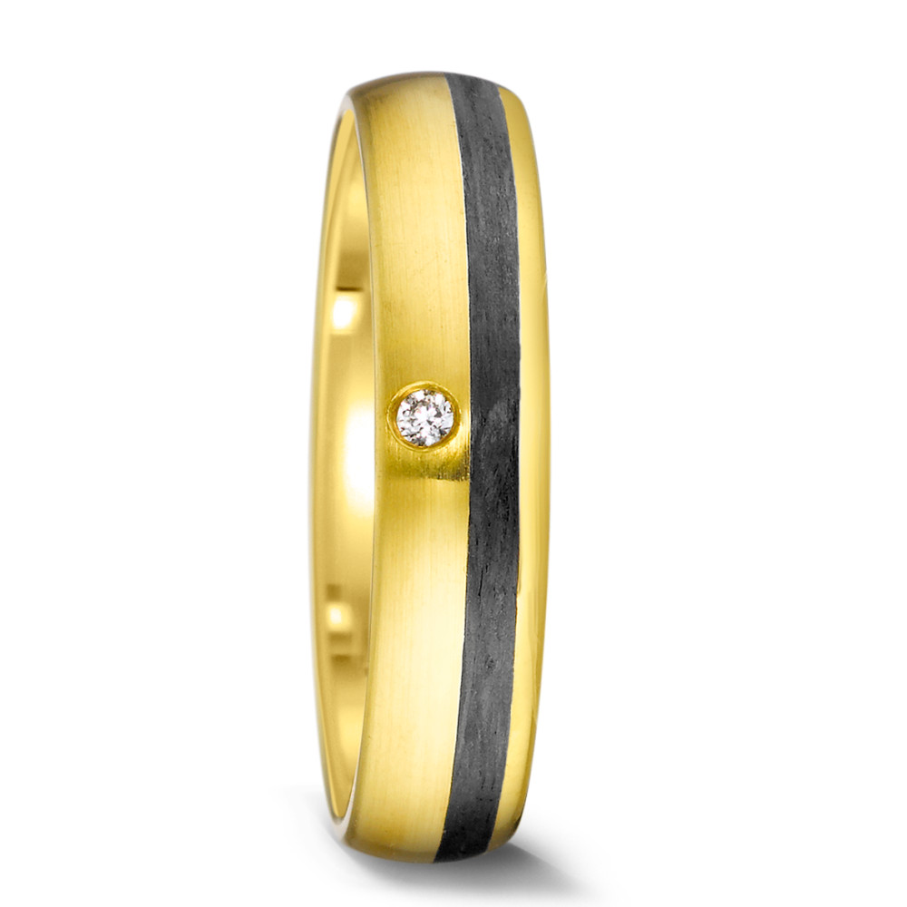 Alliance Or jaune 14K, Carbone Diamant 0.025 ct, tw-si-588909