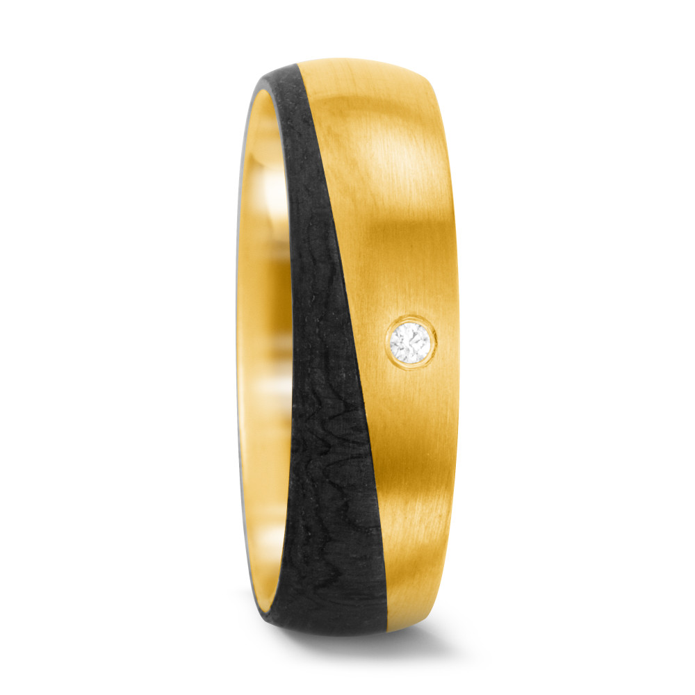 Alliance Or jaune 14K, Carbone Diamant 0.015 ct, tw-si-588911