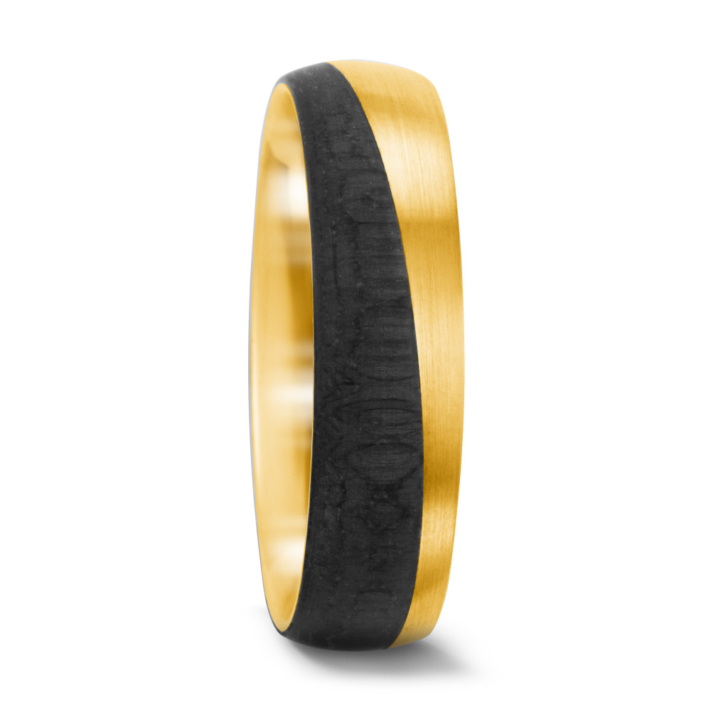 Alliance Or jaune 14K, Carbone-588912