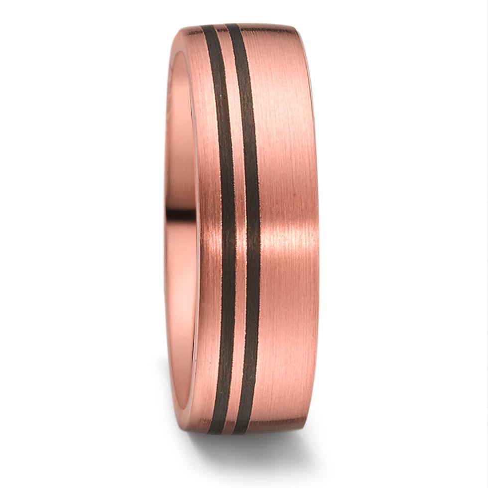 Partnerring 585/14 K Rotgold, Carbon-588928
