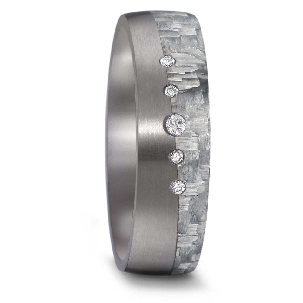 Alliance Tantale 999, Carbone Diamant 0.06 ct, 5 Pierres, w-si-589112