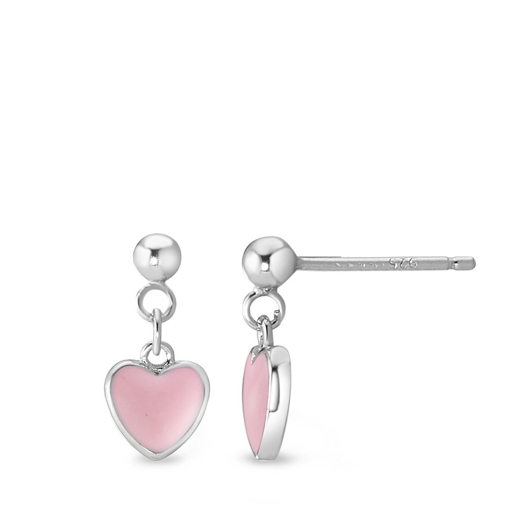 Pendant d'oreilles Argent Émaillé Coeur-589230