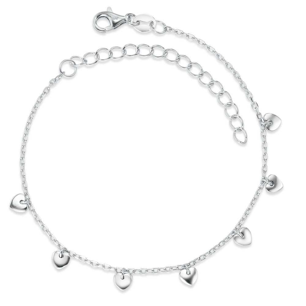 Bracelet Argent Rhodié Coeur 16-19 cm-589388