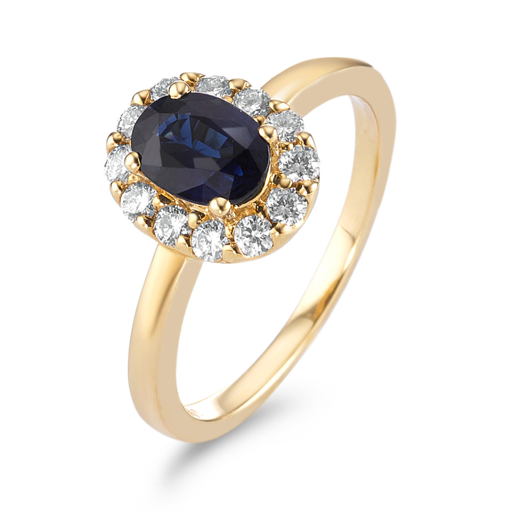 Bague Or jaune 18K Saphir 0.94 ct-589641