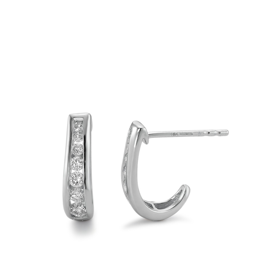 Clous d'oreilles Or blanc 18K Diamant 0.25 ct, 14 Pierres, w-si-589814