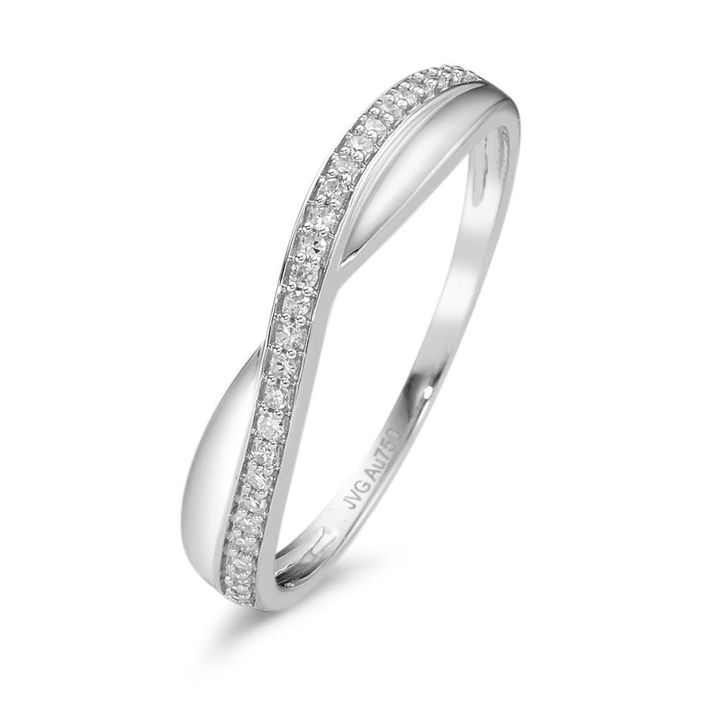 Bague Or blanc 18K Diamant 0.08 ct, 27 Pierres, w-si-589823