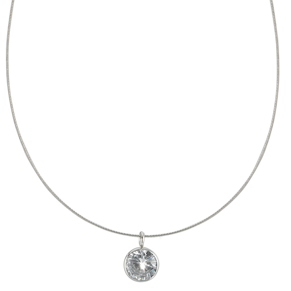 Collier Acier inoxydable Zircone 42 cm-590218