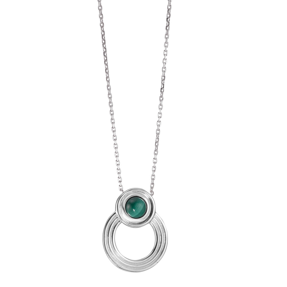 Collier Argent Malachit Rhodié 40-45 cm-590257