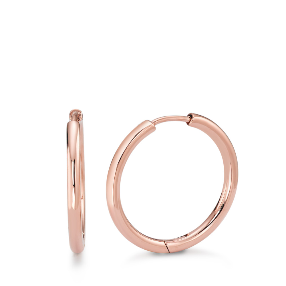 Créoles à charnières Acier inoxydable rosé PVD-590508